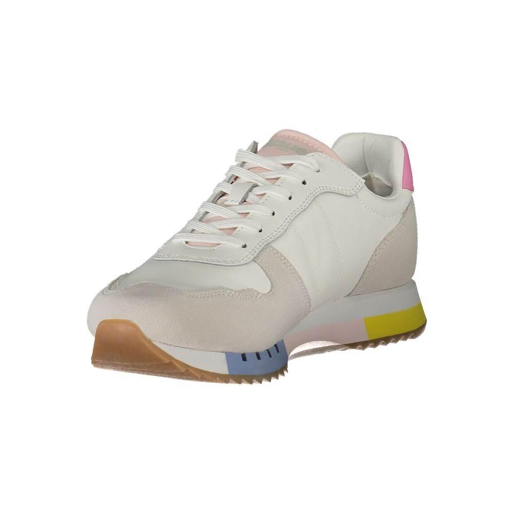 Blauer White Leather Women Sneaker - Hilstor