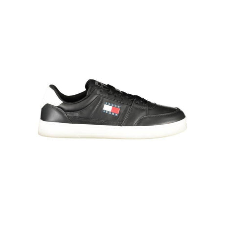 Tommy Hilfiger Black Leather Men Sneaker - Hilstor