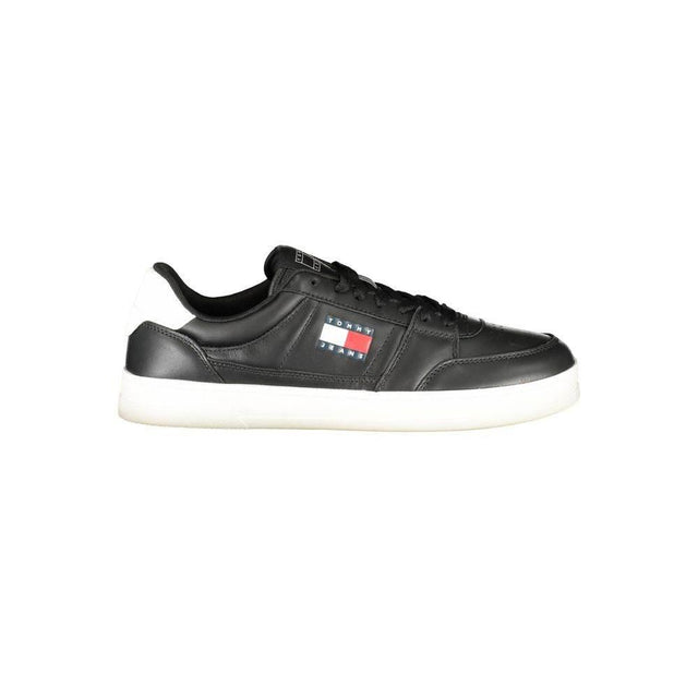 Tommy Hilfiger Black Leather Men Sneaker - Hilstor