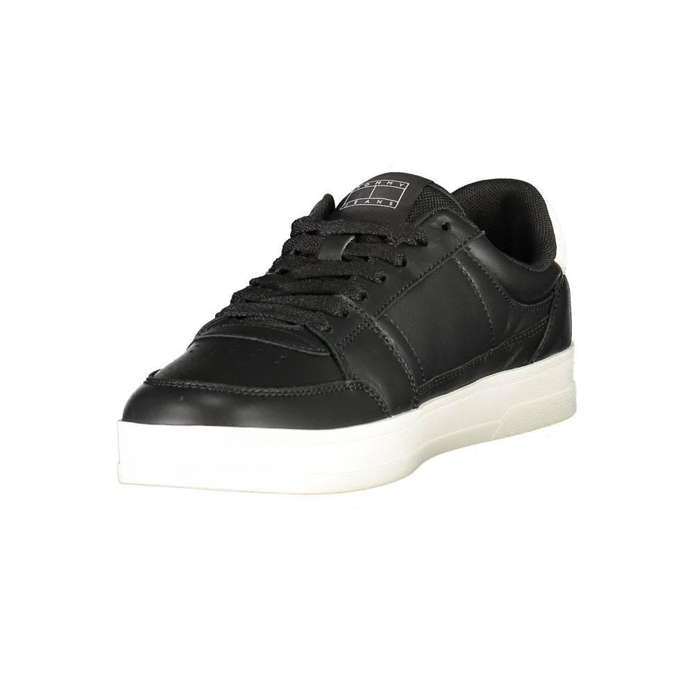 Tommy Hilfiger Black Leather Men Sneaker - Hilstor