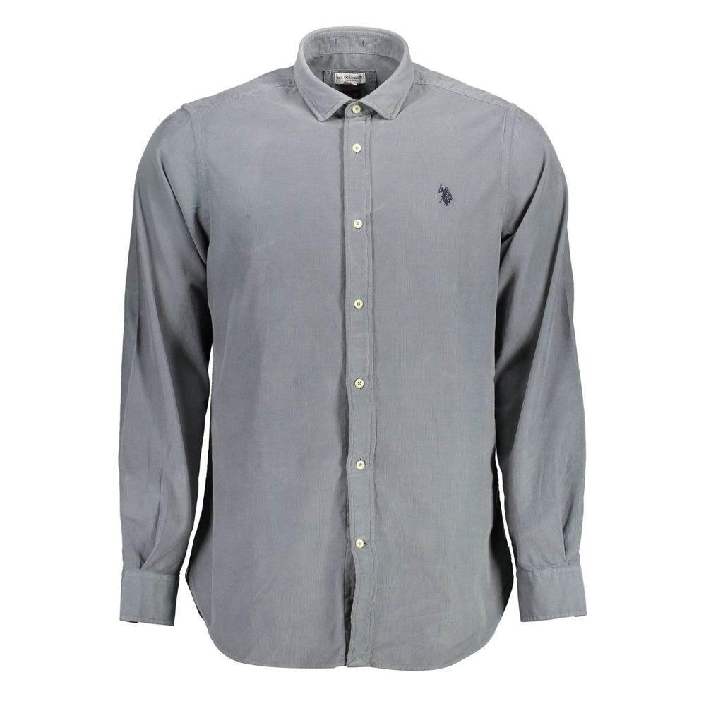 U.S. POLO ASSN. Blue Cotton Men Shirt - Hilstor