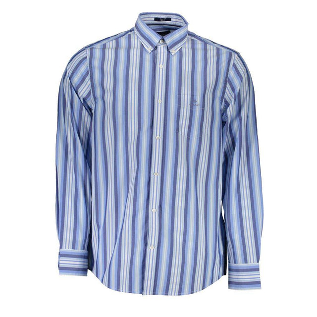 Gant Blue Cotton Men Shirt - Hilstor