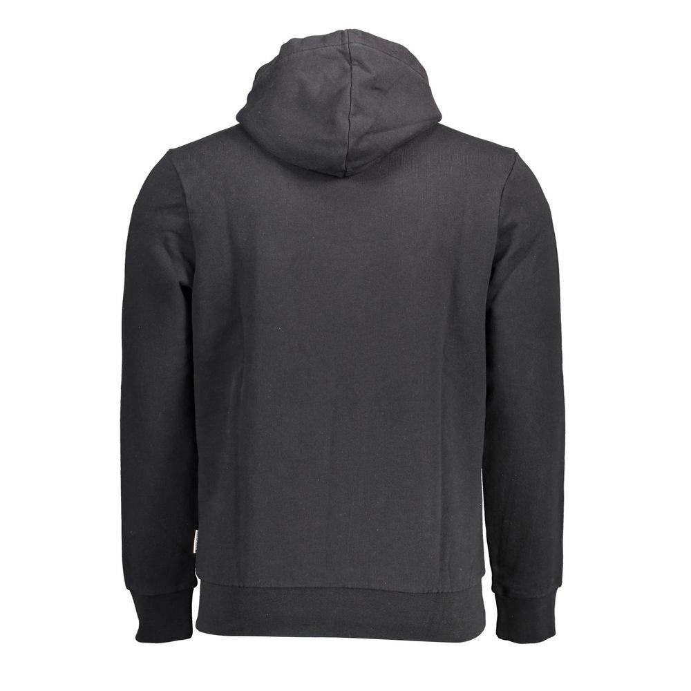 Napapijri Black Cotton Men Hoodie - Hilstor