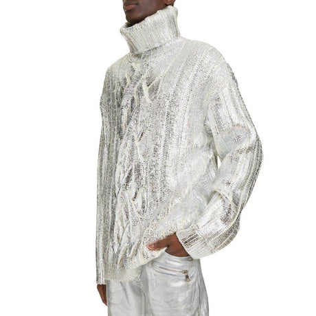 Balmain Brown Wool Men Turtleneck Sweater - Hilstor