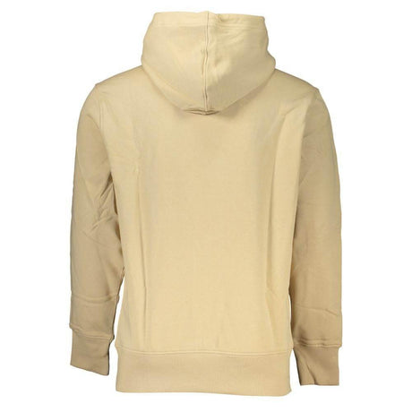Calvin Klein Beige Brushed Cotton Hooded Sweatshirt - Hilstor