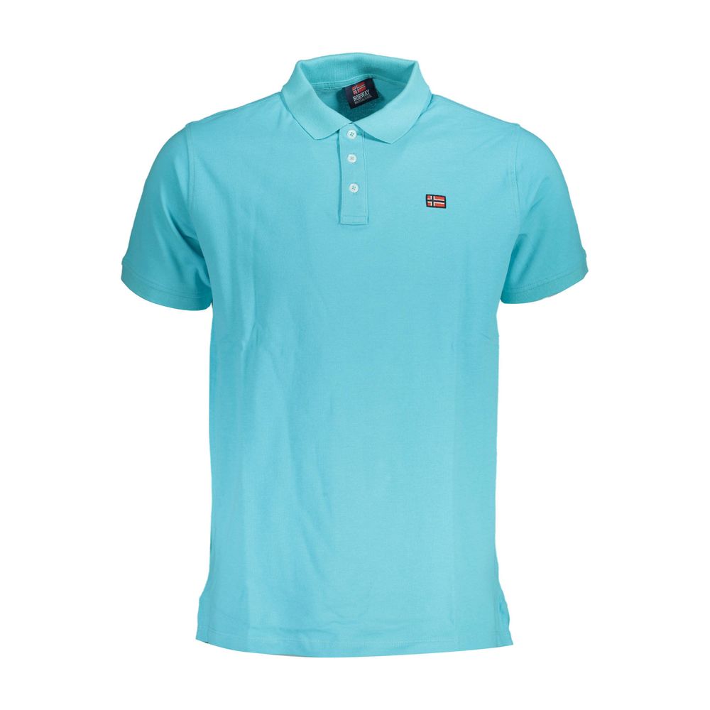 Norway 1963 Blue Cotton Men Polo Shirt