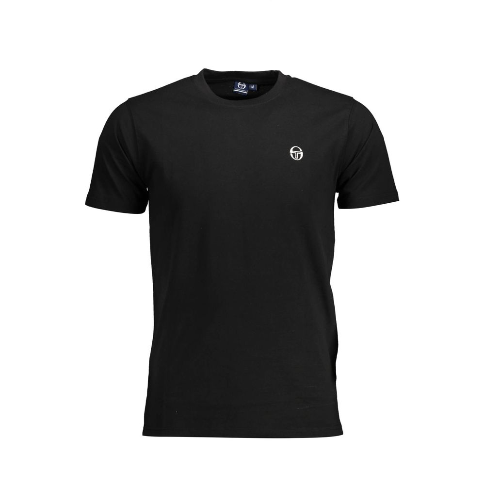 Sergio Tacchini Black Cotton Men T-Shirt