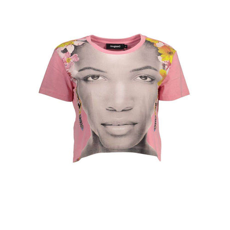 Desigual Pink Cotton Women Top - Hilstor