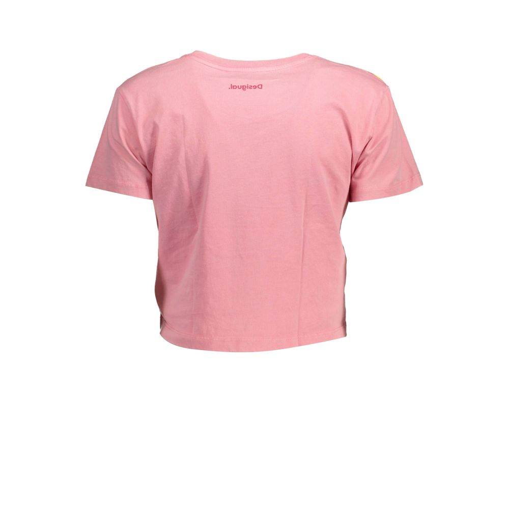 Desigual Pink Cotton Women Top - Hilstor
