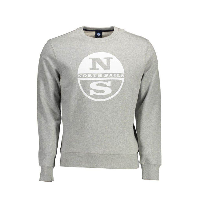 North Sails Gray Cotton Men Sweater - Hilstor