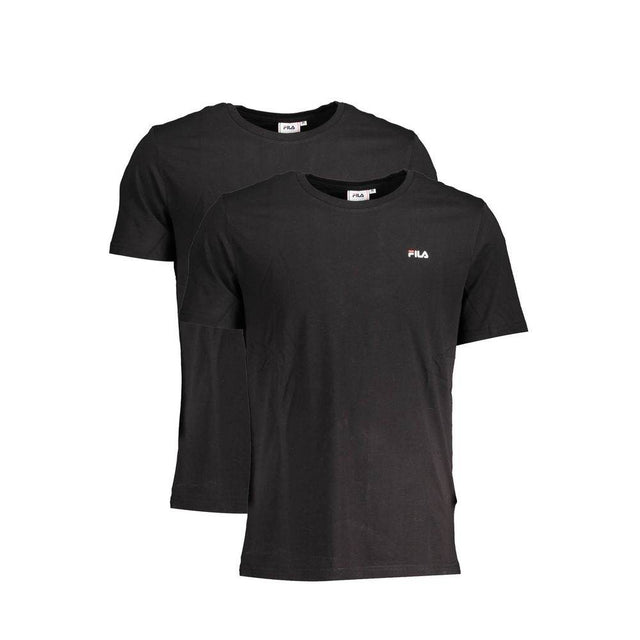Fila Black Cotton Men TShirt - Hilstor