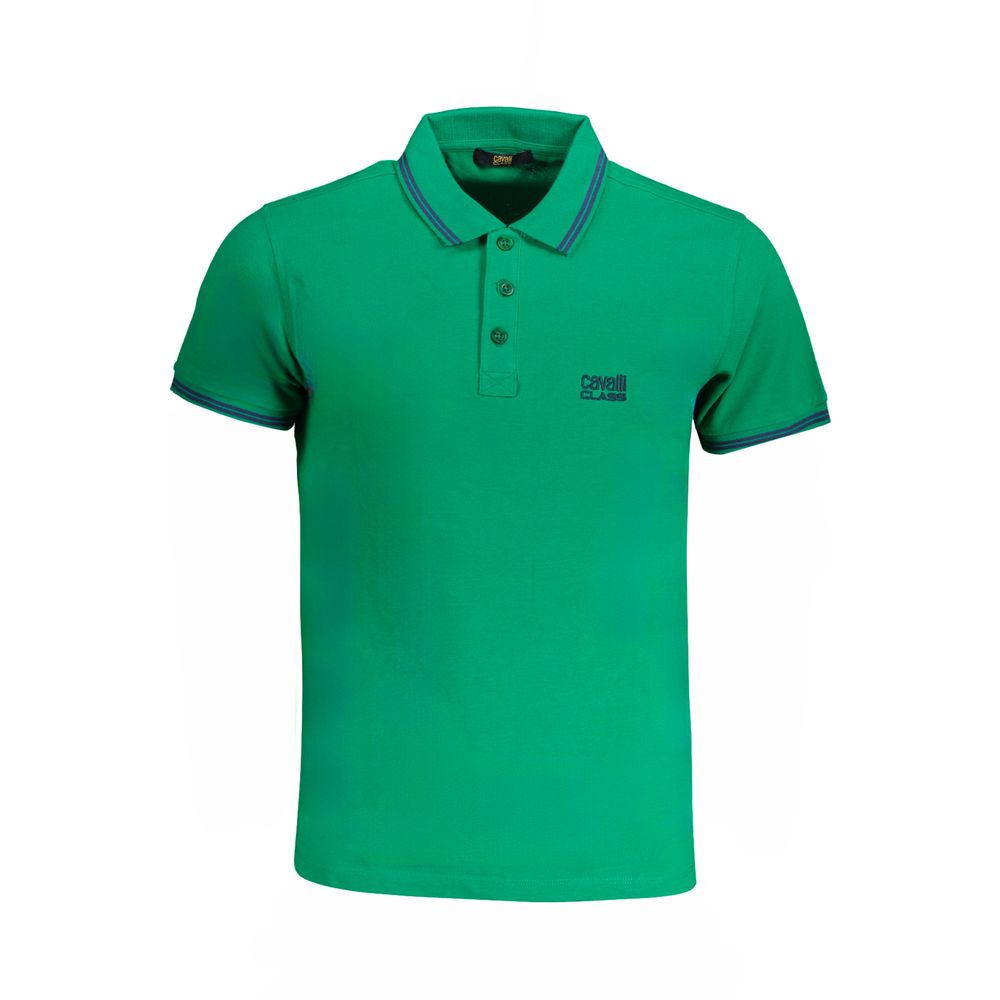 Cavalli klasse grøn bomuld poloshirt