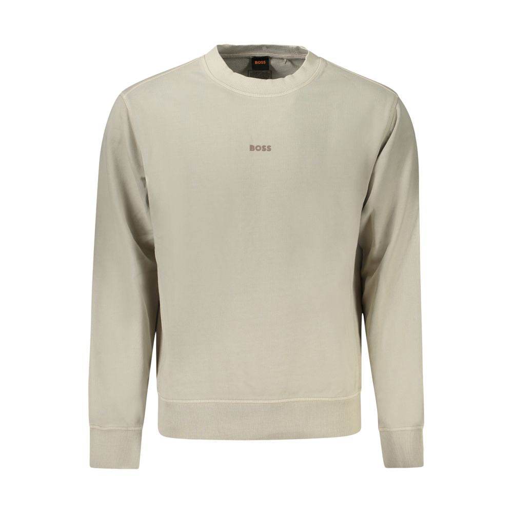 Hugo Boss Beige Cotton Men Sweater - Hilstor