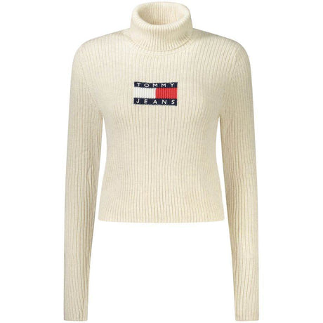 Tommy Hilfiger Beige Polyester Women Sweater Turtleneck - Hilstor