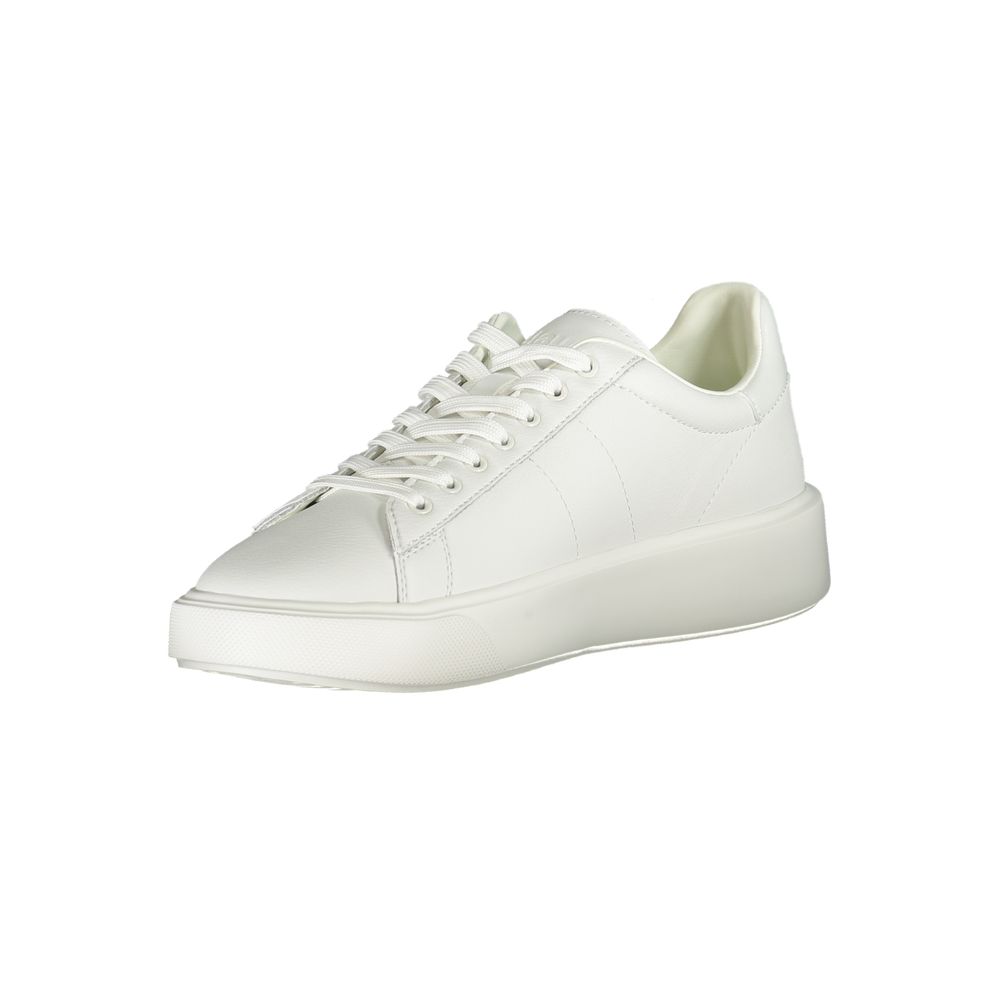 Blauer Hvid Læder Sneaker til mænd