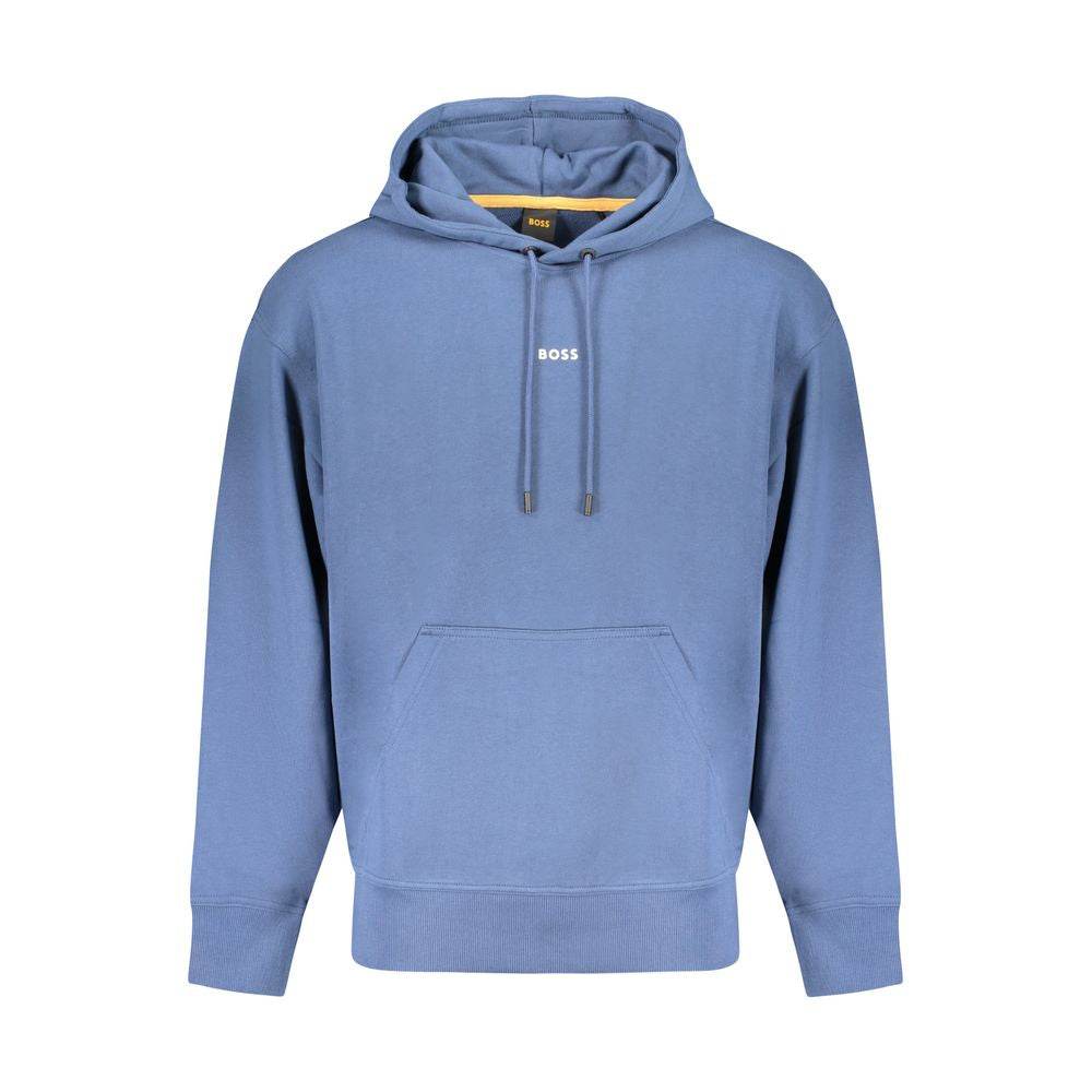 Hugo Boss Blue Cotton Men Sweater - Hilstor