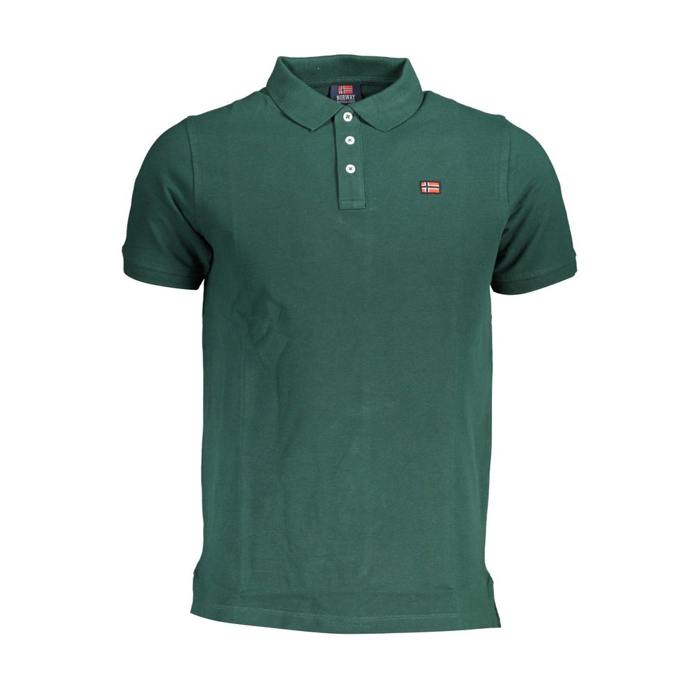 Norway 1963 Green Cotton Mens Polo Shirt