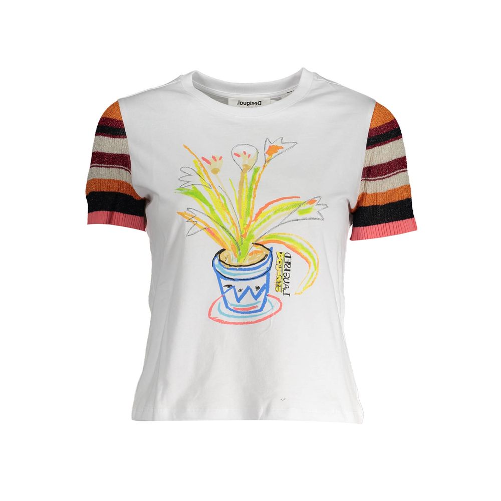 Desigual White Cotton Women Top