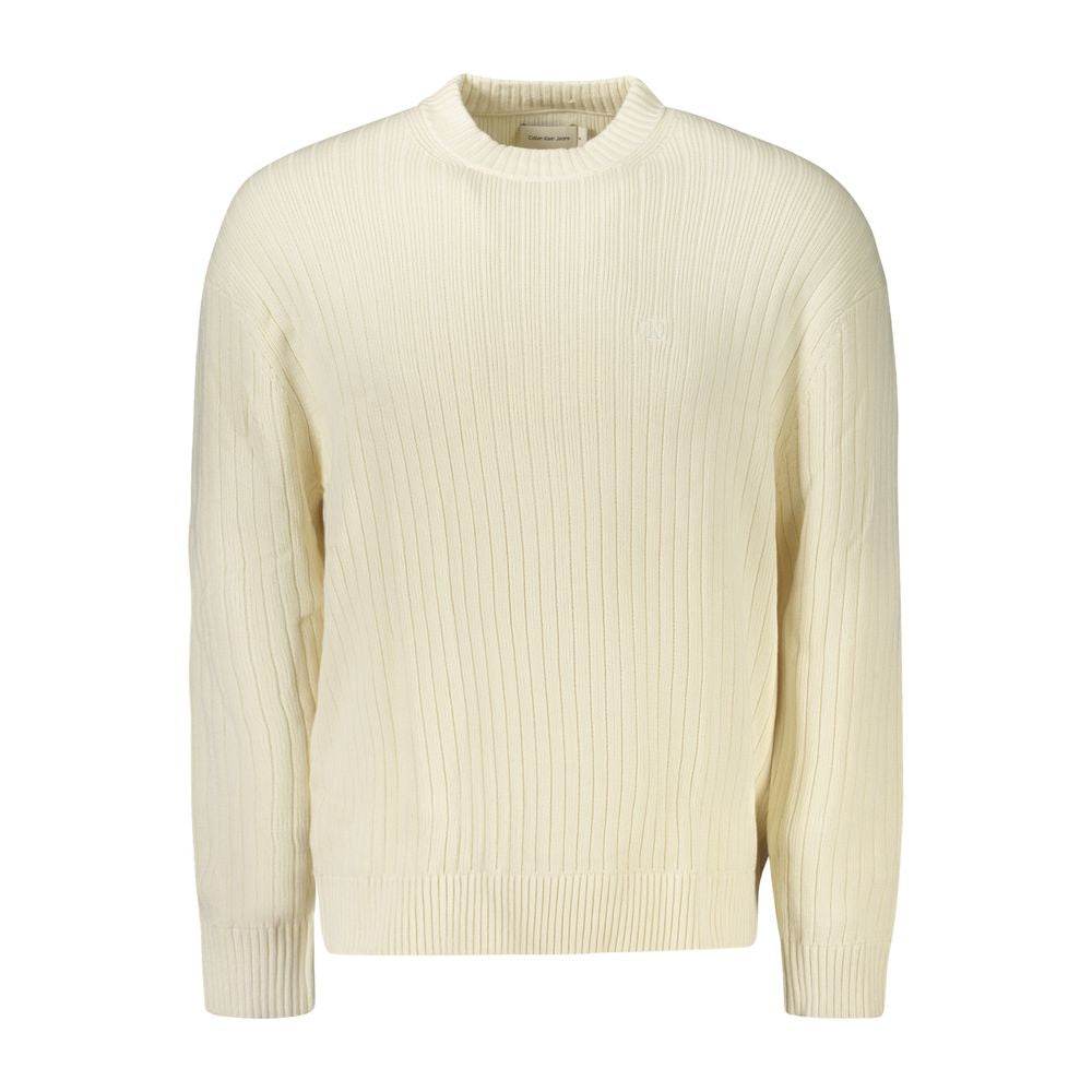 Calvin Klein White Cotton Men Sweater - Hilstor