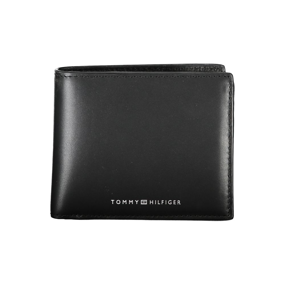 Tommy Hilfiger elegant sort læderpung til den moderne mand