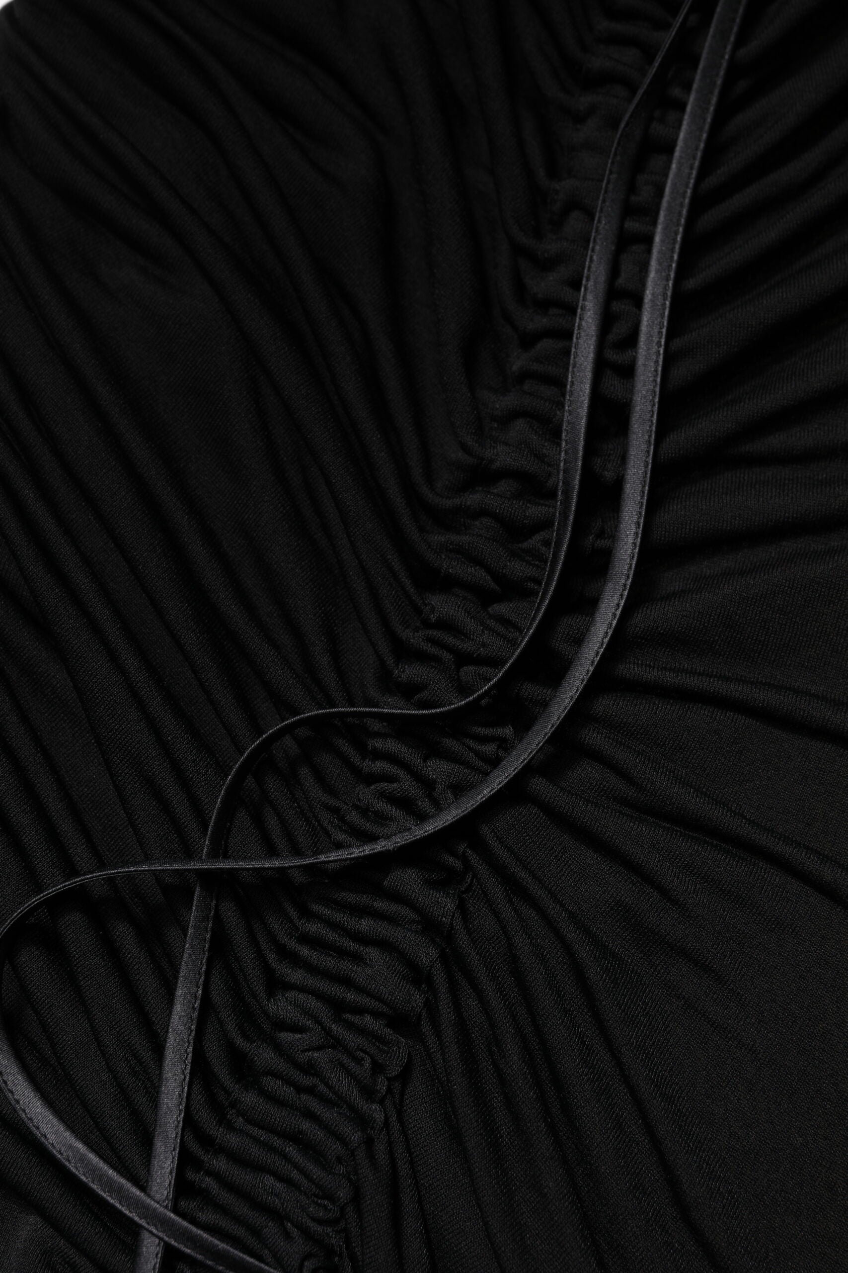 Dolce &amp; Gabbana Sort Lang Kjole med Mesh-kant og Bodycon-detaljer