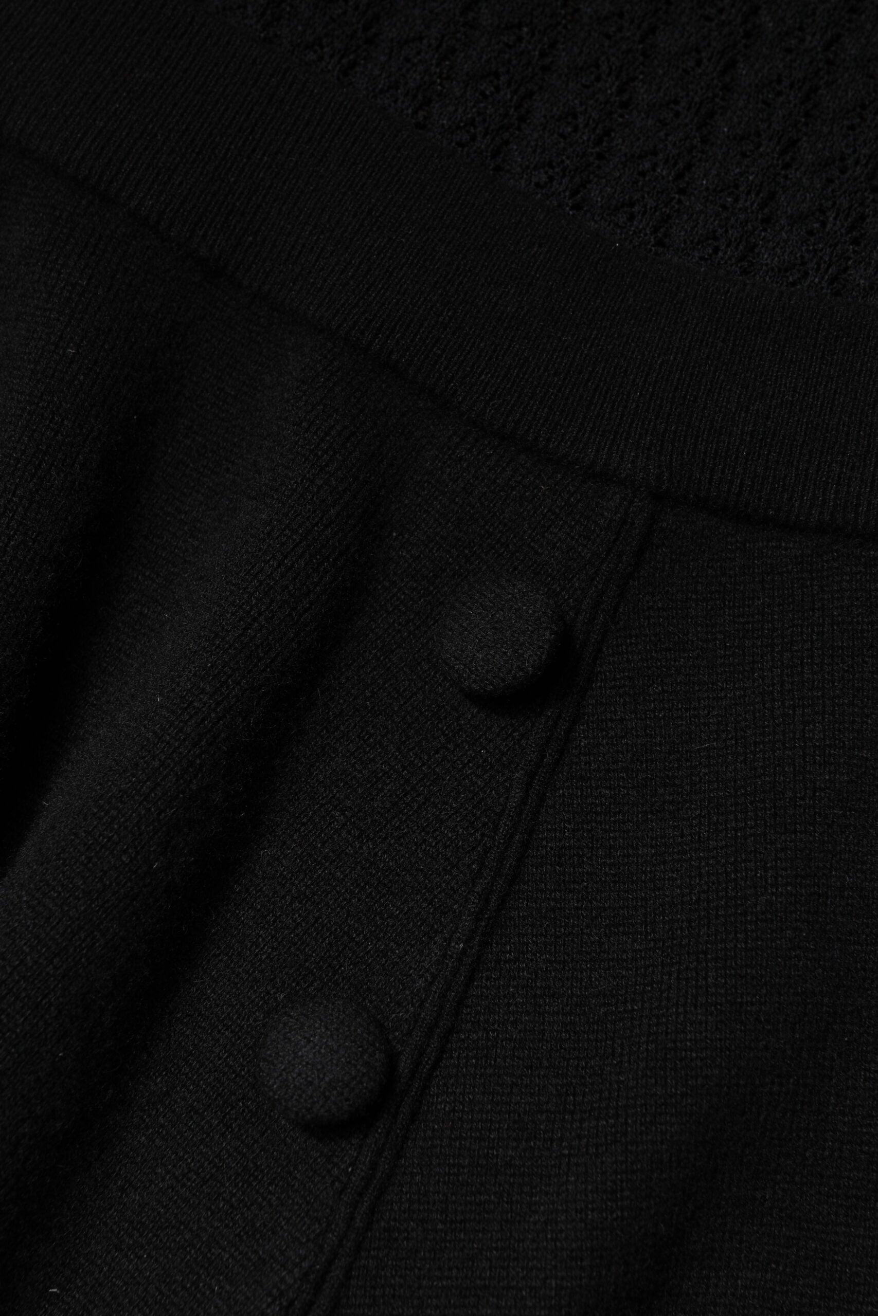 Dolce &amp; Gabbana Svart Kashmir Långärmad A-linje Midiklänning
