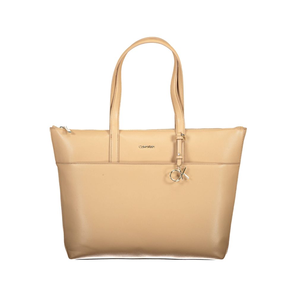 Calvin Klein Beige polyester håndtaske til kvinder