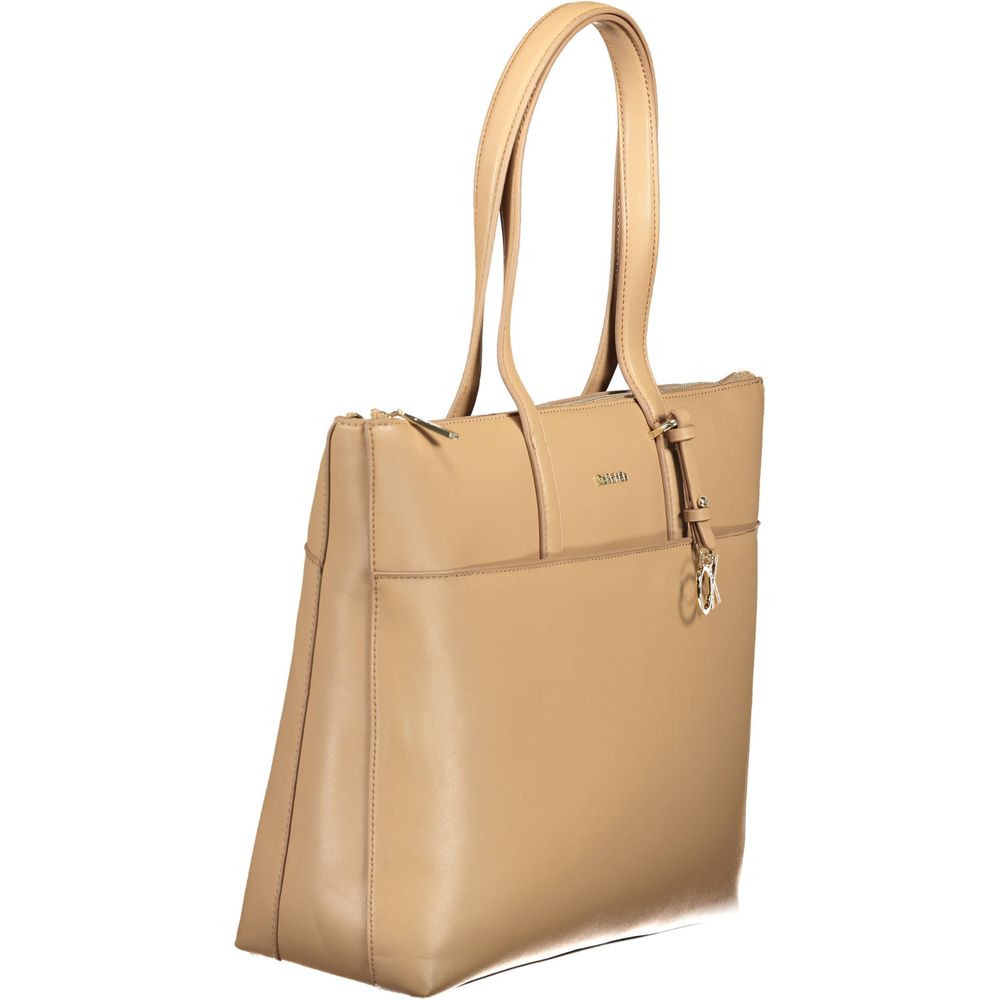 Calvin Klein Beige polyester håndtaske til kvinder