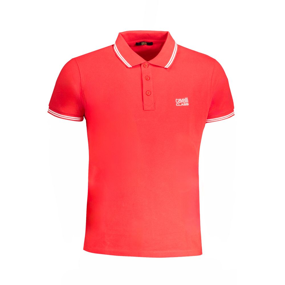 Cavalli klasse rød bomuld poloshirt