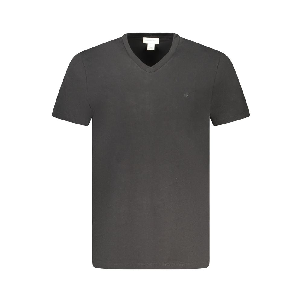 Calvin Klein sort bomuld mænd V-hals T-shirt