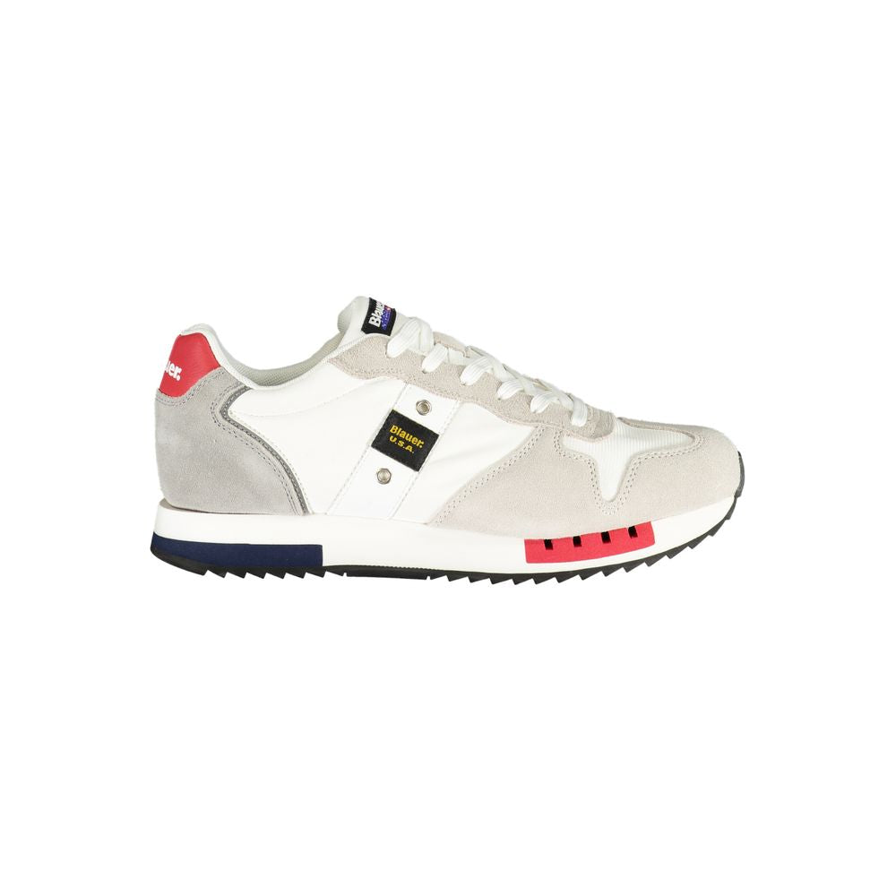 Blauer hvid polyethylen sneaker til mænd