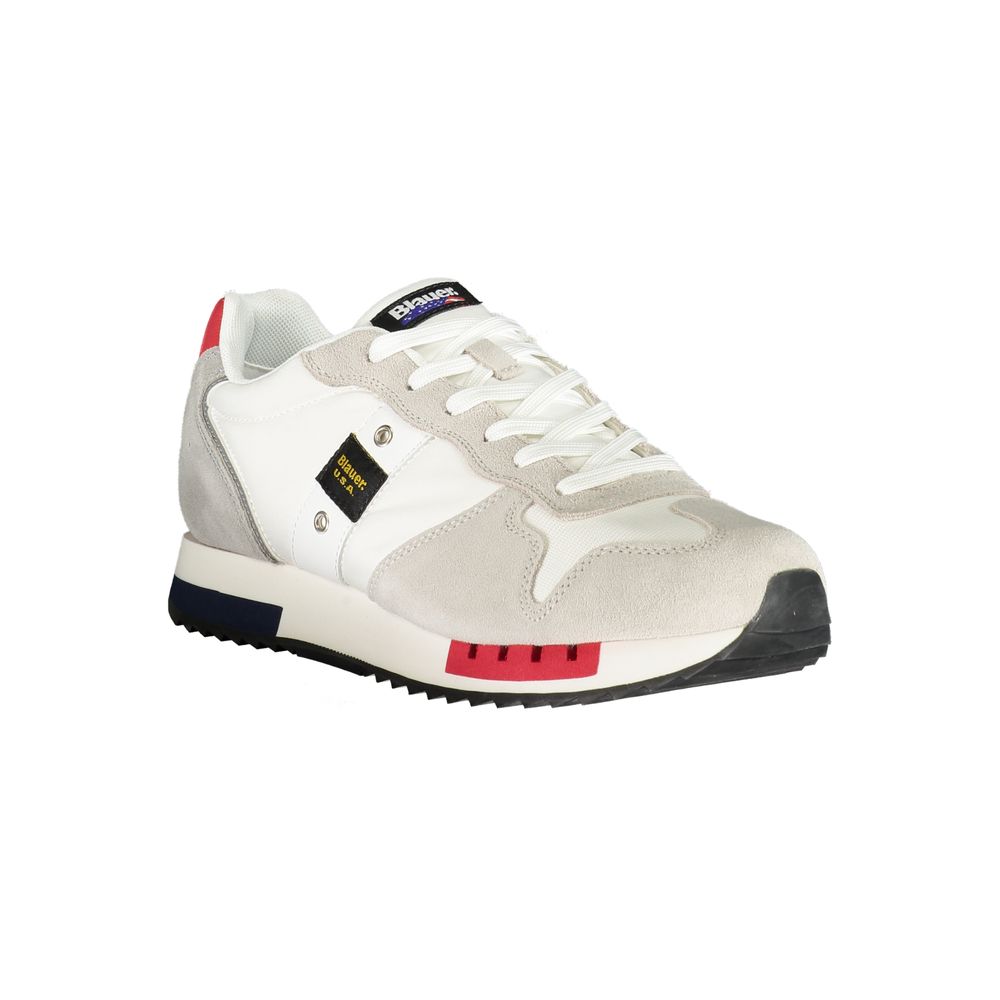 Blauer hvid polyethylen sneaker til mænd