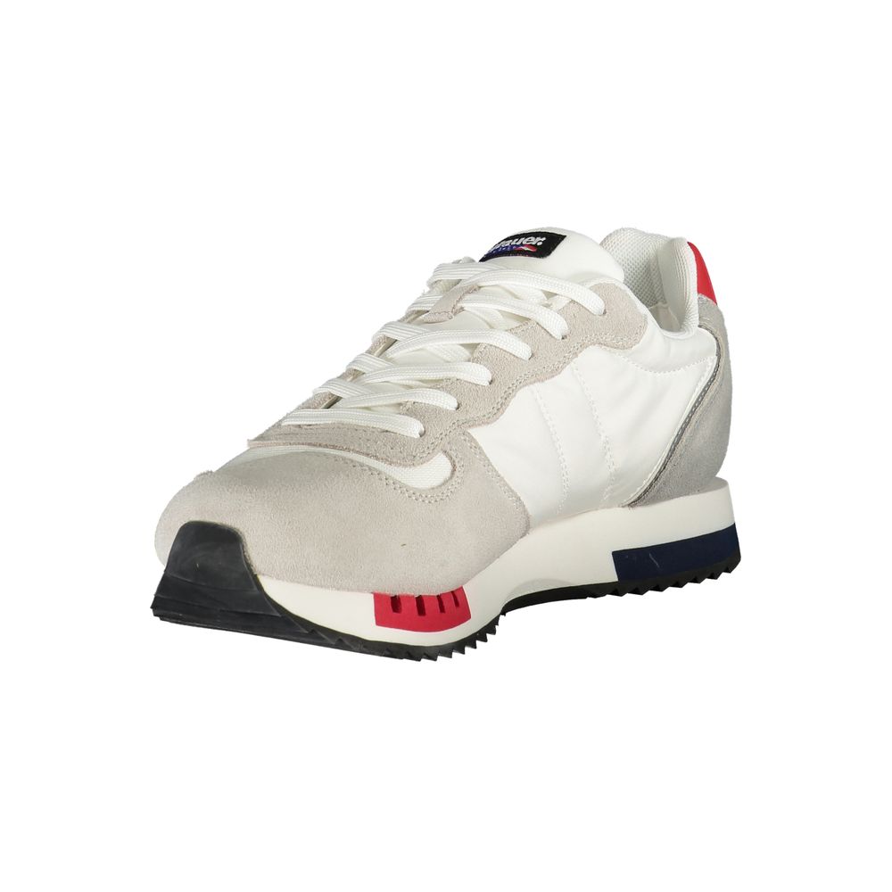 Blauer hvid polyethylen sneaker til mænd