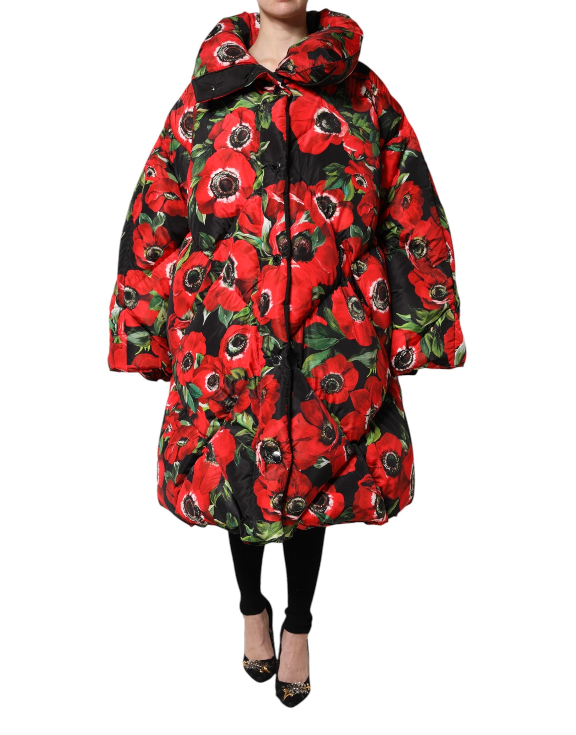 Dolce &amp; Gabbana Flerfarvet Blomsterprintet Jakke med Lynlås