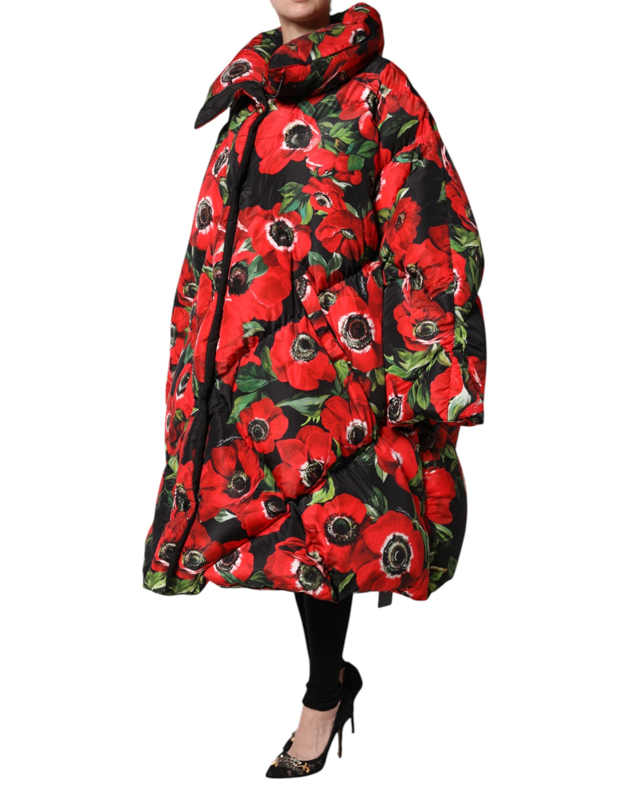 Dolce &amp; Gabbana Flerfarvet Blomsterprintet Jakke med Lynlås