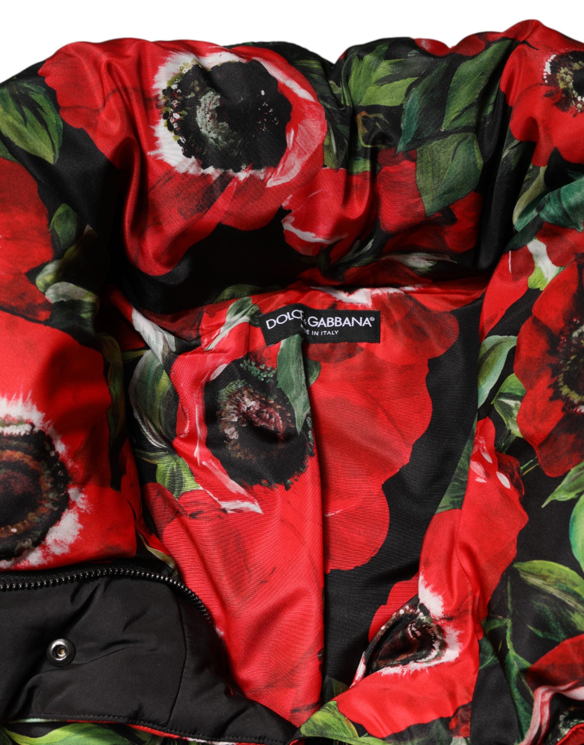 Dolce &amp; Gabbana Flerfarvet Blomsterprintet Jakke med Lynlås