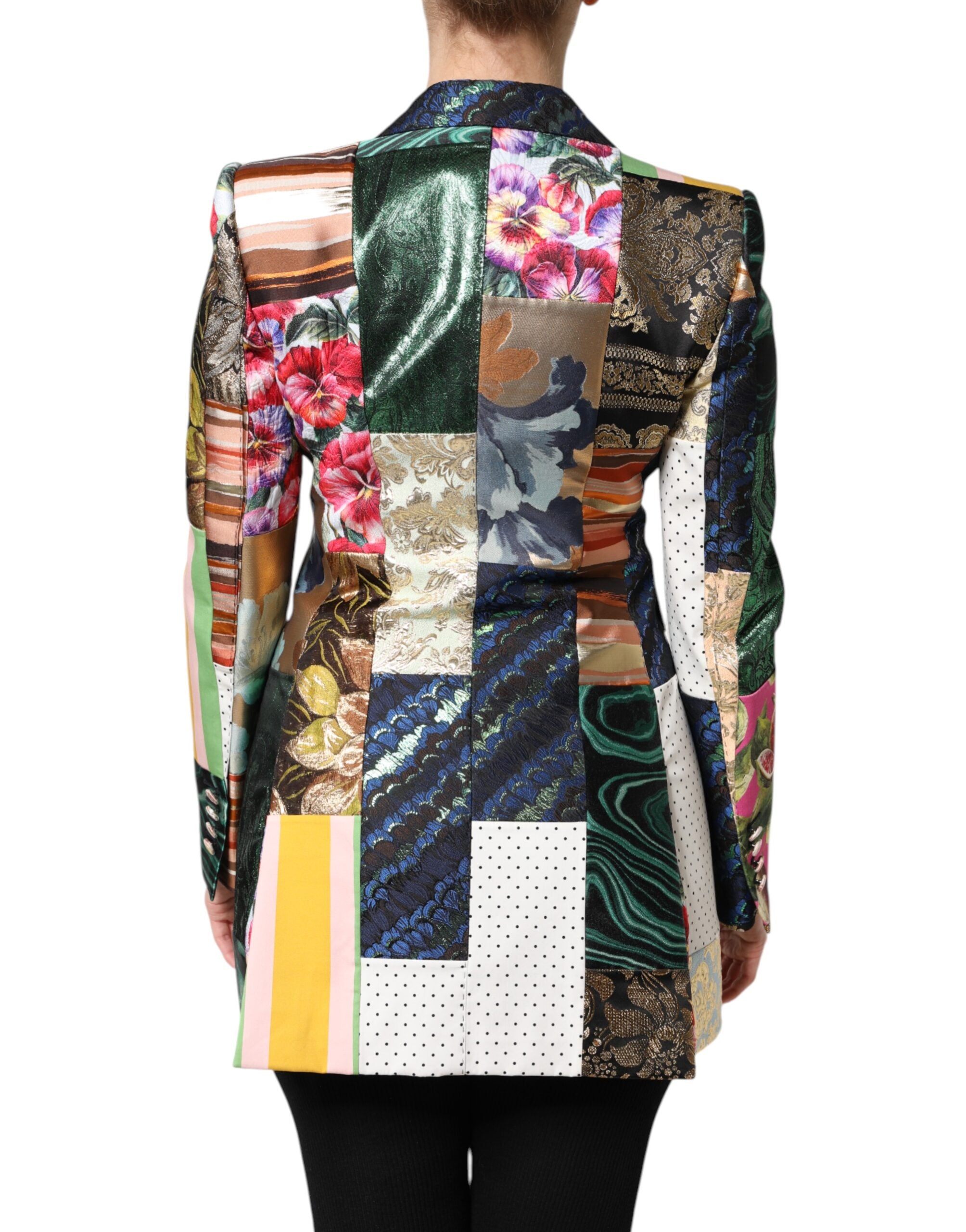 Dolce &amp; Gabbana Flerfarvet Blomsterpatchwork Jacquard Jakke