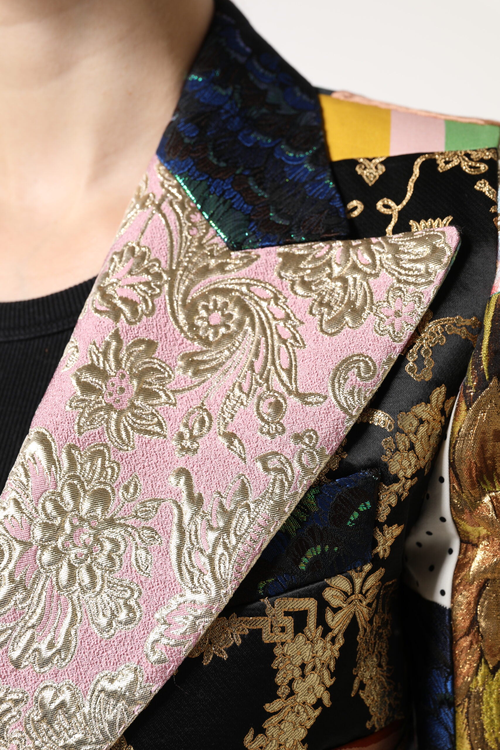 Dolce &amp; Gabbana Flerfarvet Blomsterpatchwork Jacquard Jakke