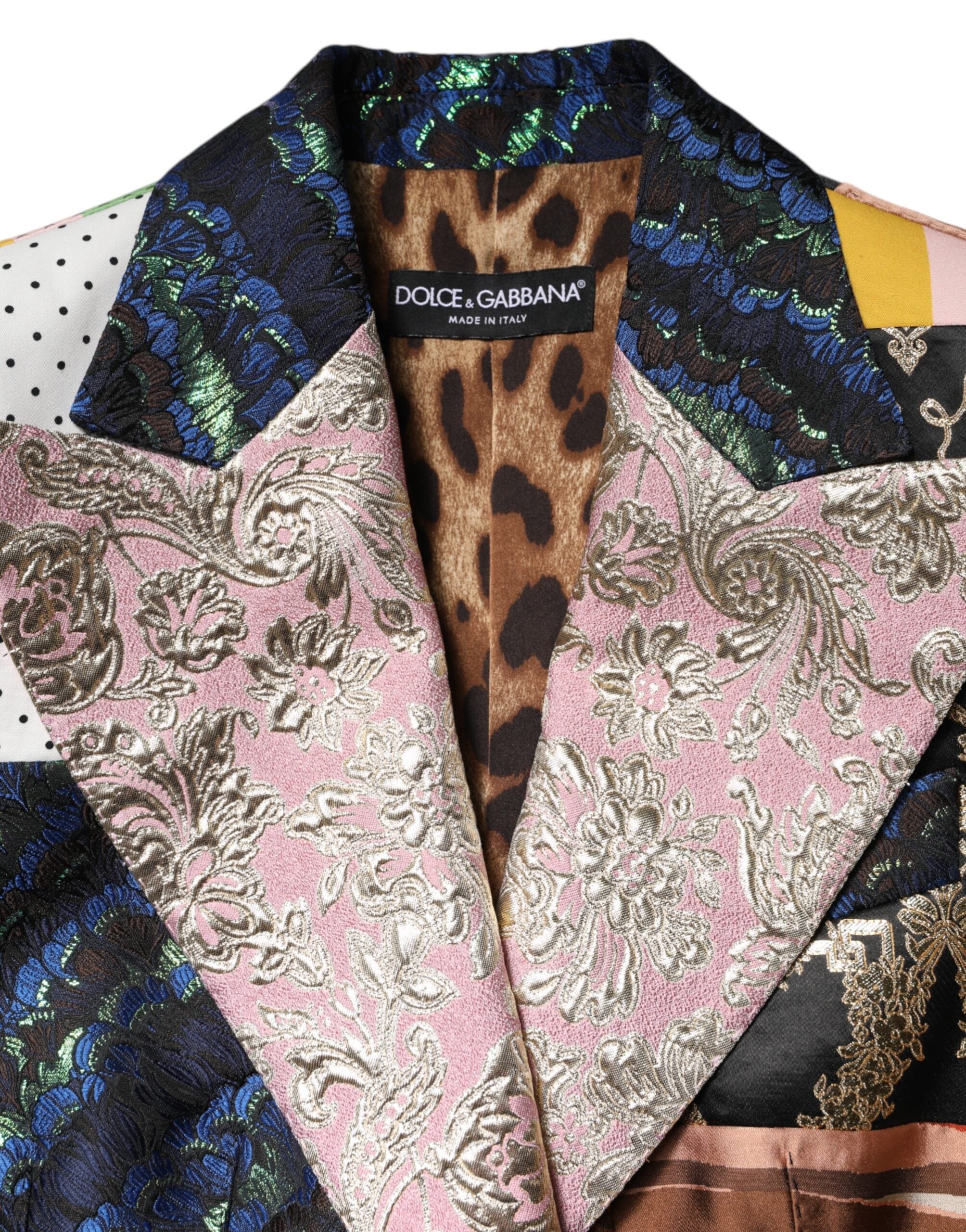 Dolce &amp; Gabbana Flerfarvet Blomsterpatchwork Jacquard Jakke