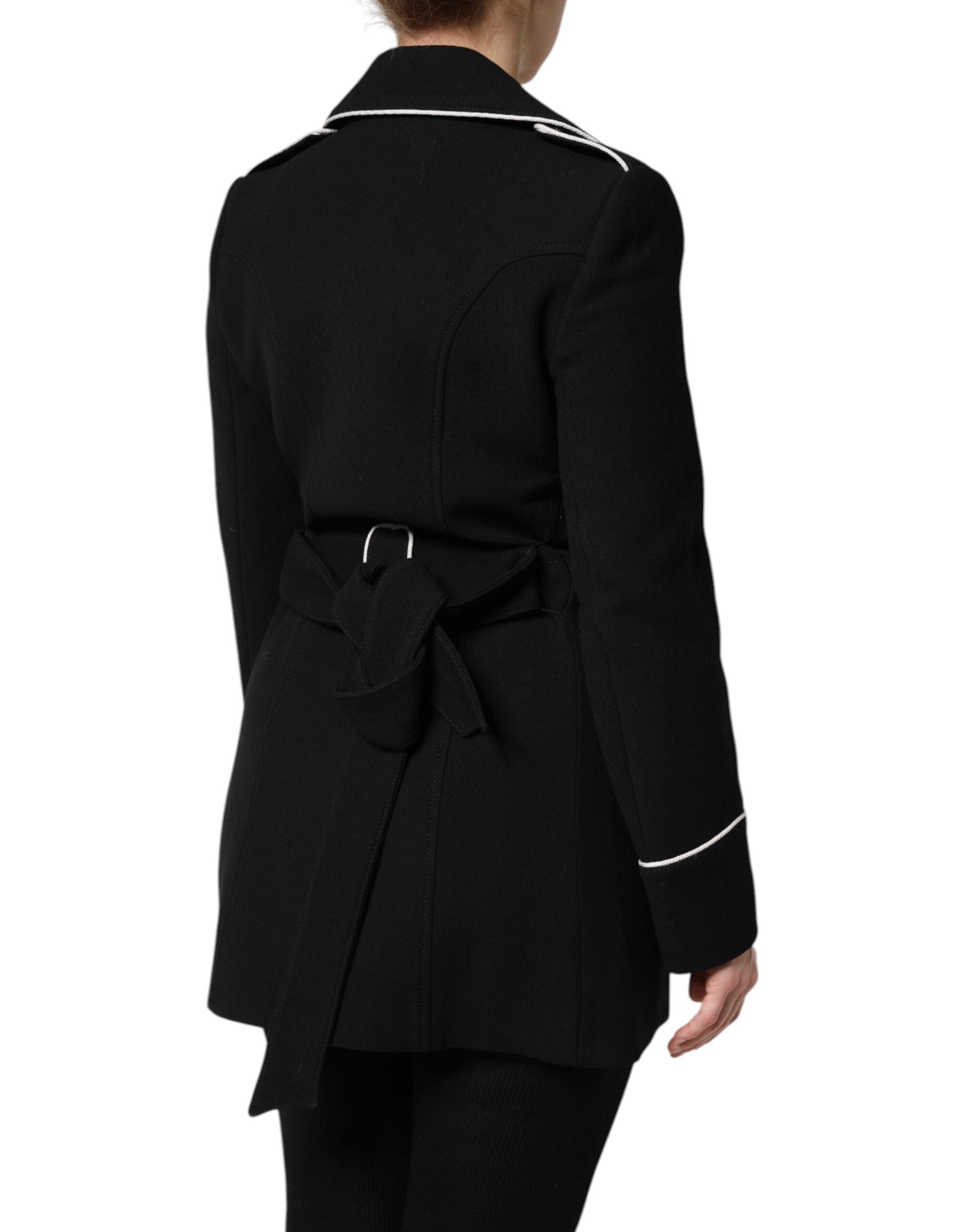 Dolce &amp; Gabbana svart dubbelknäppt kavaj i ull