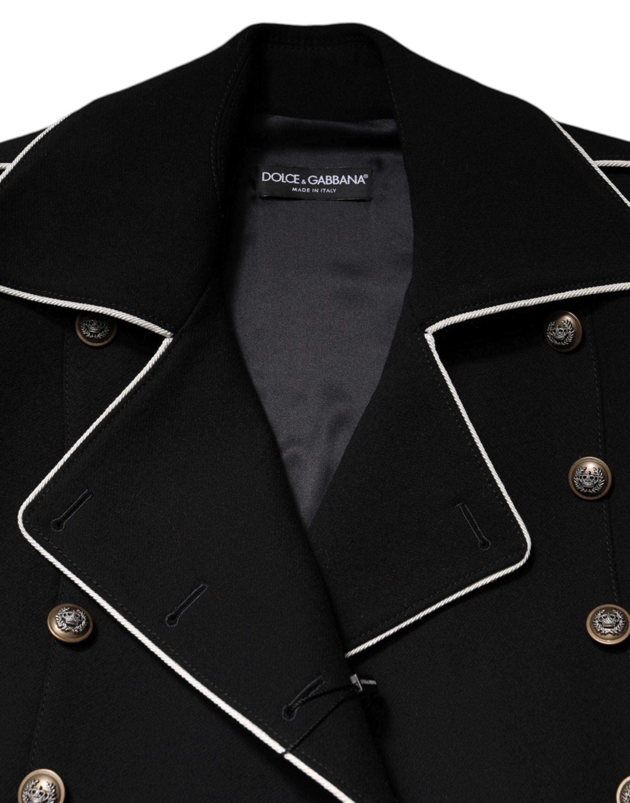 Dolce &amp; Gabbana svart dubbelknäppt kavaj i ull