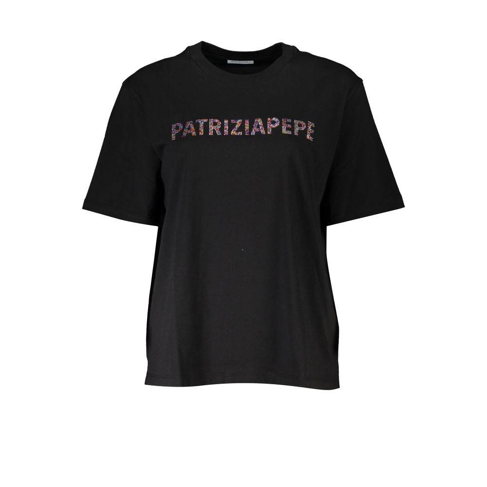 Patrizia Pepe Black Cotton Women T-Shirt - Hilstor