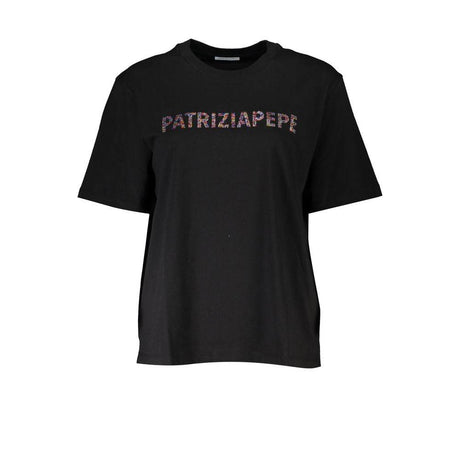Patrizia Pepe Black Cotton Women T-Shirt - Hilstor