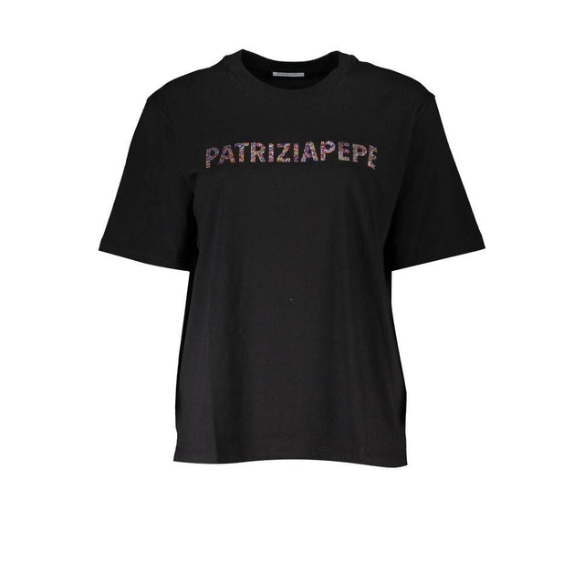 Patrizia Pepe Black Cotton Women T-Shirt - Hilstor