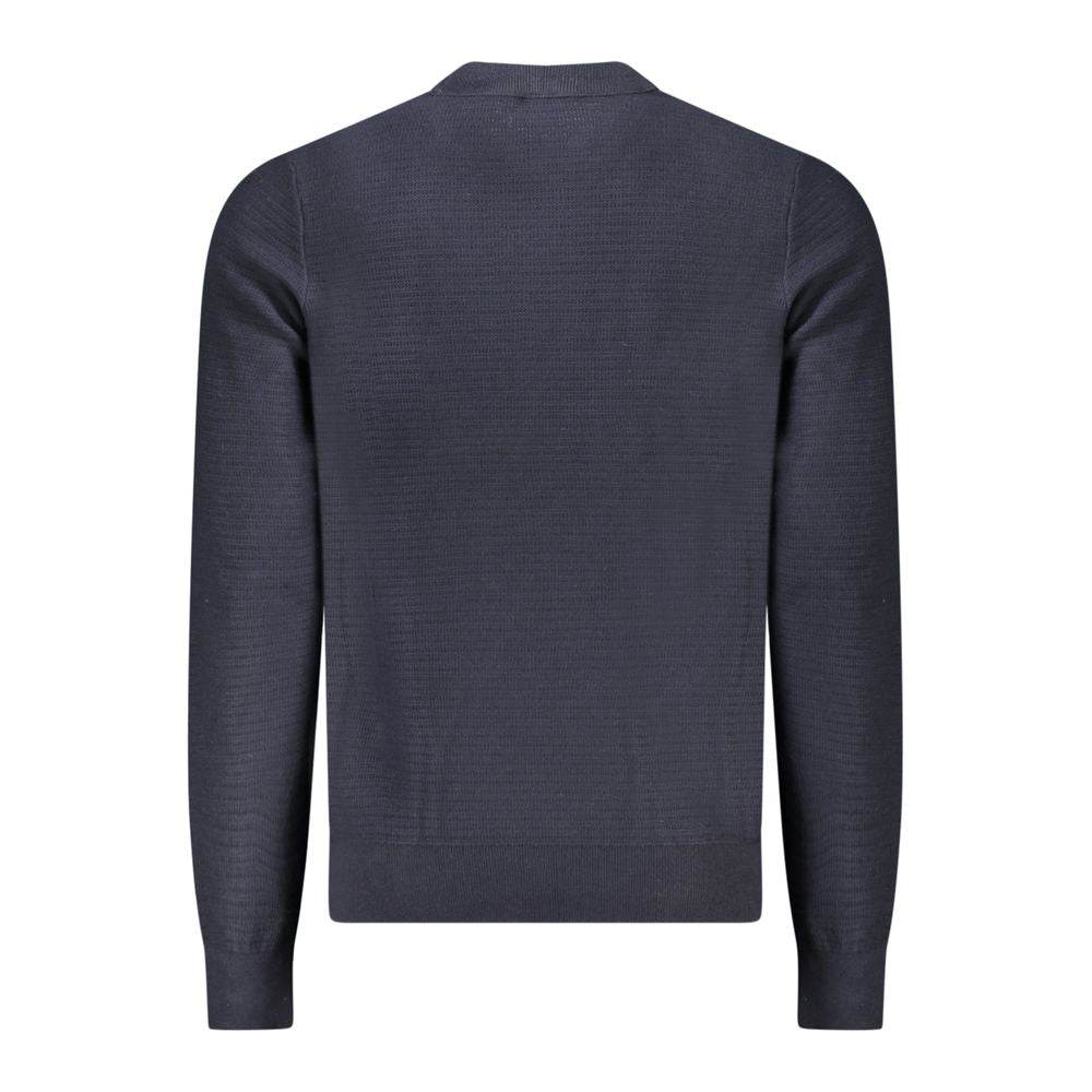 Hugo Boss Blue Cotton Men Sweater - Hilstor