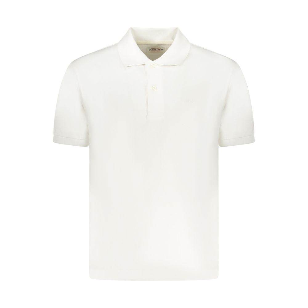 Guess Jeans White Cotton Men Polo Shirt - Hilstor