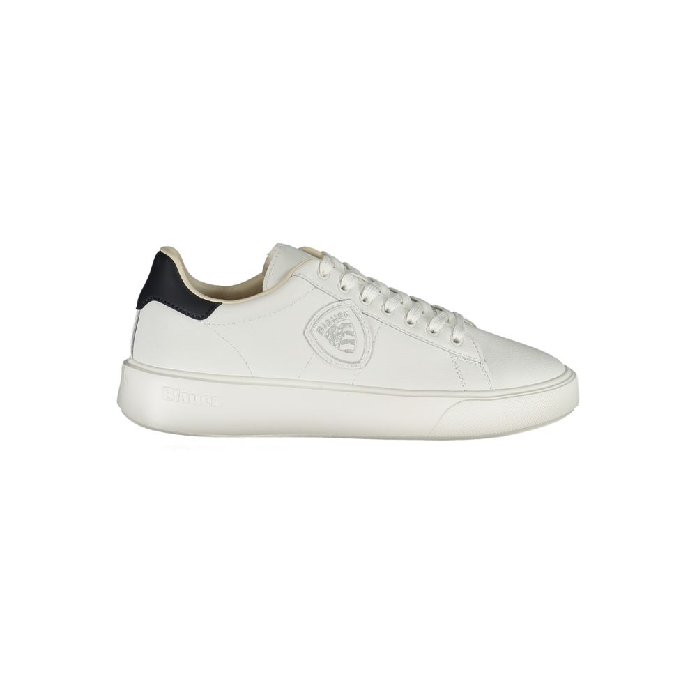 Blauer hvid polyethylen sneaker til mænd