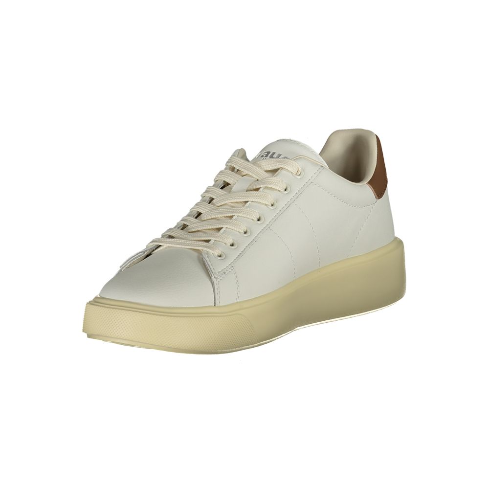 Blauer Hvid Læder Sneaker til mænd