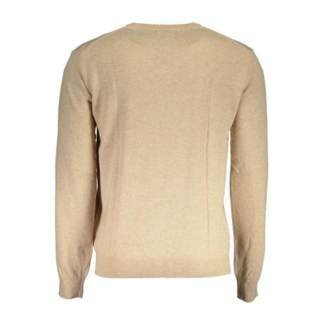 La Martina Beige Wool Men Sweater - Hilstor