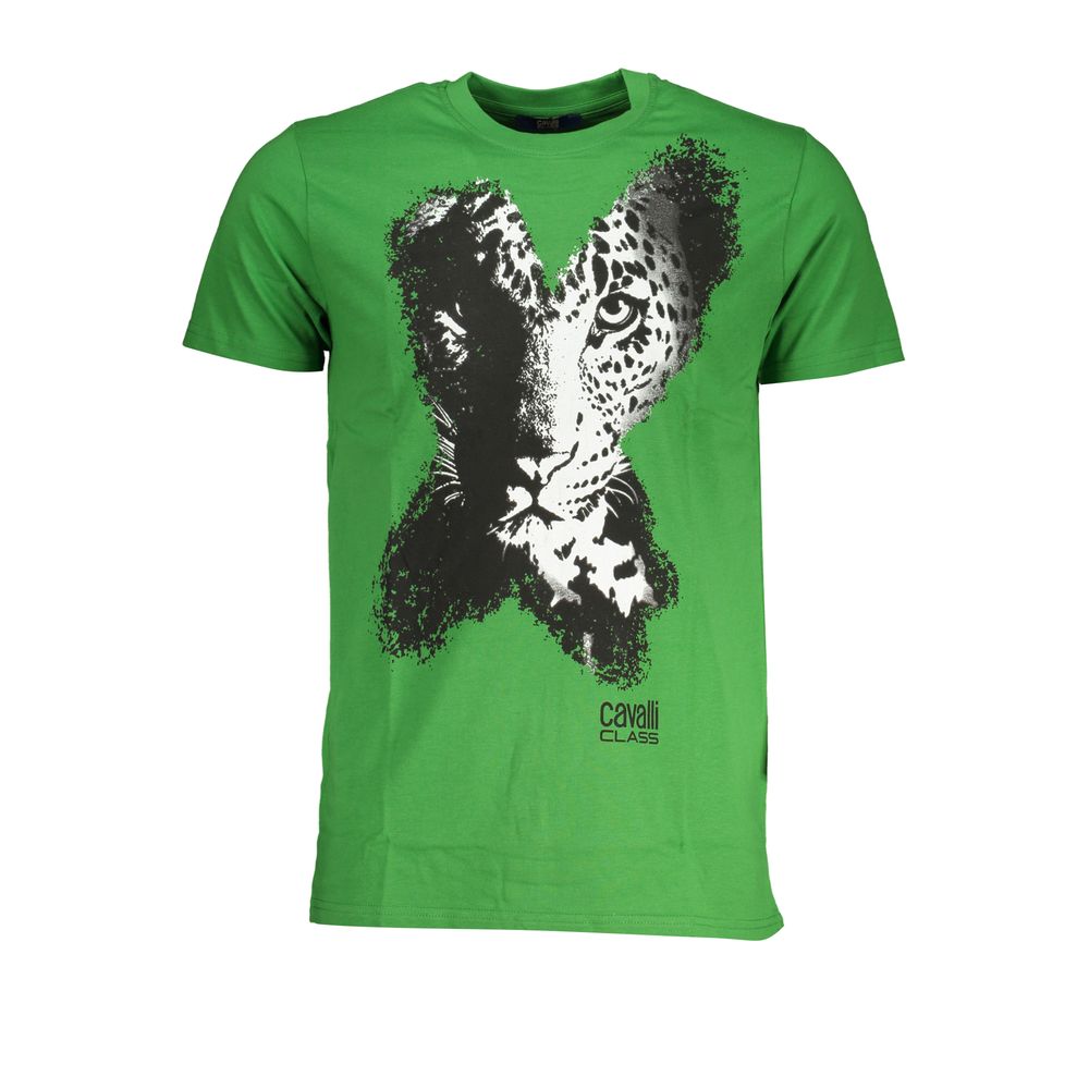 Cavalli klasse grøn bomuld T-shirt